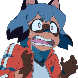 😱 Michiru Kagemori BNA anime, BNA, Michiru, Kagemori, tanuki, personaje, asustado, impactado whatsapp sticker