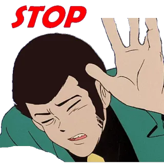 🖐 STOP Stopp, Warnung, Cartoon, Figur, Hand telegram sticker