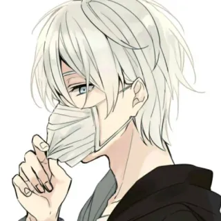 💉 Anime, Personaggio, Illustrazione, Maschio, Maschera, Ritratto whatsapp sticker