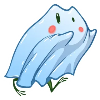 👻 fantasma, desenho animado, fofo, adesivo, engraçado telegram sticker