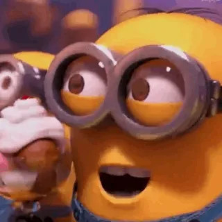 🍌 Minion Cartoon, Minion, Figur, Animiert, Lustig, Gelb telegram sticker