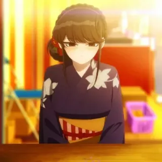 💈 Komi Shouko Komi Can't Communicate Komi Can't Communicate, Аниме, Манга, Коми Сёко, Мило, Японский, Девушка telegram sticker