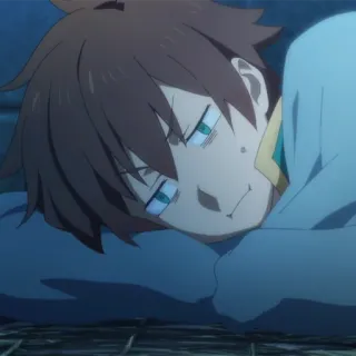 🛡 Kazuma Satou Konosuba 动漫, 得意, 和真, 为美好的世界献上祝福！ telegram sticker