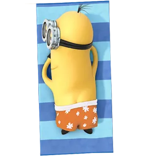 😴 Minion Despicable Me minion, beach, summer, cartoon telegram sticker