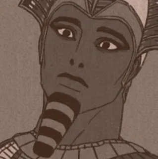 🤨 égyptien, pharaon, antique, roi, royauté telegram sticker