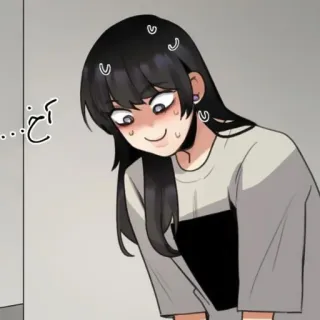 🐾 آخ.. mulher, desenho animado, anime, suando, engraçado, expressão telegram sticker