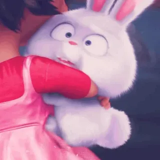 ☁️ Snowball The Secret Life of Pets lapin, animal, animal de compagnie, mignon, animé whatsapp sticker