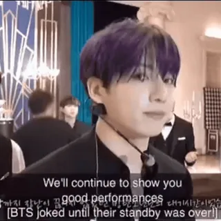 🗡 We'll continue to show you good performances BTS, música, actuación, entretenimiento, K-pop telegram sticker