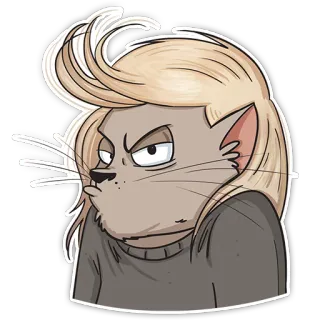 😠 kucing, hewan, marah, potret, kartun, hewan peliharaan, kucing telegram sticker