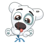 👩‍🎨 chó, hoạt hình, động vật, dễ thương, nhân vật, nhãn dán whatsapp sticker