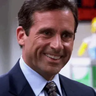 🗞 Michael Scott The Office lächeln, mann, comedy, fernsehen, steve carell telegram sticker