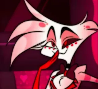 💝 Angel Dust Hazbin Hotel Cartone animato, Demone, Animato, Personaggio, Hazbin Hotel, Angel Dust telegram sticker
