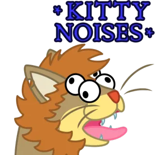 🦁 KITTY NOISES kucing, anak kucing, binatang, lucu, meme, teks telegram sticker