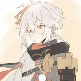 😕 Kaedehara Kazuha Genshin Impact Anime, Jeu vidéo, Personnage, Genshin Impact, Kaedehara Kazuha telegram sticker