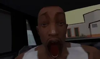 😧 CJ Grand Theft Auto: San Andreas Grand Theft Auto, GTA, CJ, Videogame personage, San Andreas, Carl Johnson telegram sticker
