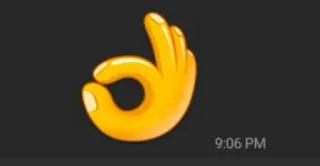 😮‍💨 ok, geste de la main, emoji, offensant, symbole, discrimination whatsapp sticker