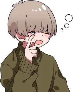 😪 Anime, Dễ thương, Con trai, Phim hoạt hình, Vui vẻ, Nhân vật, Minh họa telegram sticker