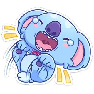 😅 コアラ, 漫画, 動物, かわいい, 面白い, 笑い, 幸せ telegram sticker