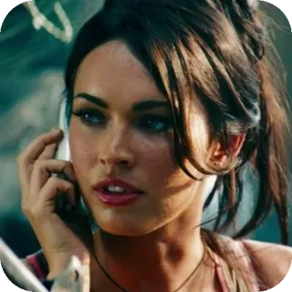 💇 Megan Fox, actress, celebrity, portrait, woman telegram sticker