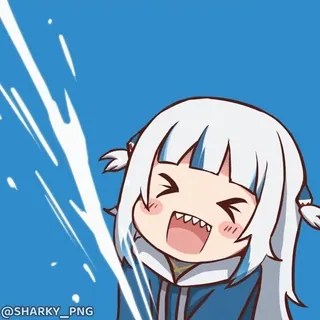 😆 Gawr Gura Hololive @SHARKY_PNG whatsapp sticker