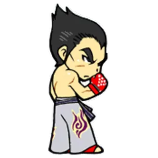 😆 Kazuya Mishima Tekken bijatyka, kazuya, tekken, anime, mishima, wojownik telegram sticker