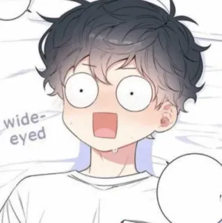 🦢 wide-eyed anime, shocked, wide eyes, cartoon, character telegram sticker