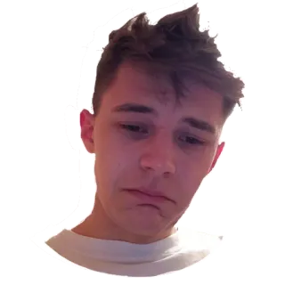 ☹ sticker, mann, traurig, gesicht, porträt, person telegram sticker