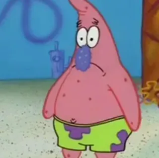 😐 Patrick Star Spongebob Squarepants Dessin animé, Triste, Rose, Étoile de mer, Nickelodeon whatsapp sticker