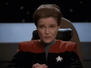 👎 Kathryn Janeway Star Trek: Voyager สตาร์เทรค, กัปตัน, อวกาศ, วิทยาศาสตร์ telegram sticker
