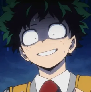 🥦 Izuku Midoriya My Hero Academia 애니메이션, 만화, 나의 히어로 아카데미아, 미도리야 이즈쿠, 데쿠, 팬아트 telegram sticker