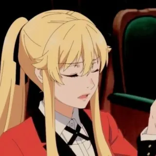 🦮 Mary Saotome Kakegurui Anime, Rubia, Chica, Dibujos animados, Kakegurui, Mary Saotome telegram sticker