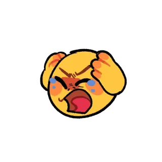 😩 Emoji, chorando, triste, chateado telegram sticker
