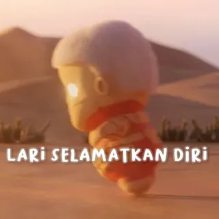 💕 LARI SELAMATKAN DIRI Desenho animado, Personagem, Correndo, Areia, Deserto telegram sticker