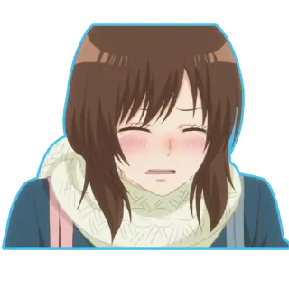😭 anime, sad, crying, female, cartoon, character, emotional whatsapp sticker