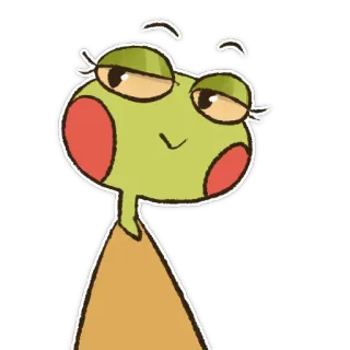 😏 kikker, cartoon, personage, schattig, dier, sticker telegram sticker