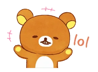 🐻 lol beruang, imut, binatang, kawaii, emoji, kartun telegram sticker