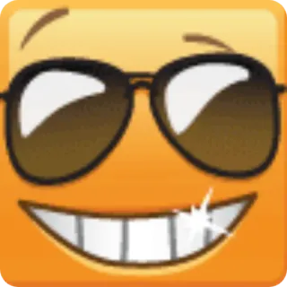 😎 表情符号, 太阳镜, 快乐, 酷 telegram sticker