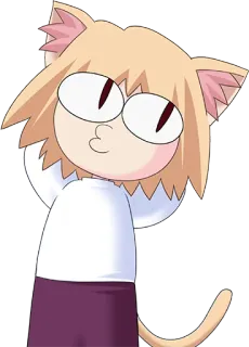 🙄 Neco Arc anime, cat, cute, sticker, neco arc, cartoon, meme telegram sticker