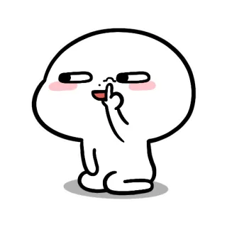 🤪 cartoon, finger, mouth, shut up telegram sticker