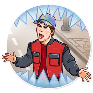 😱 Marty McFly Back to the Future Marty McFly, Back to the Future, 80s, movie, time travel telegram sticker