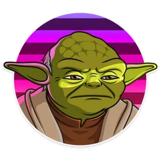 😑 Yoda Star Wars yoda, star wars, jedi, maestro, film, cartone animato telegram sticker