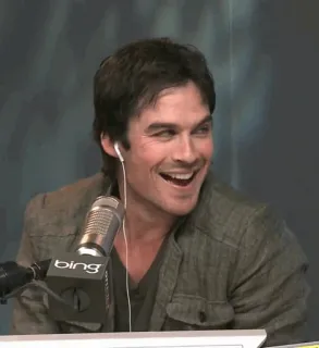 🌿 Ian Somerhalder actor, celebrity, man, portrait, smile, entertainment telegram sticker