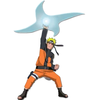 🔵 Naruto アニメ, 忍者, 手裏剣, 漫画, 武器 telegram sticker