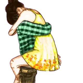 🖤 câlin, amour, relation, affection, couple telegram sticker