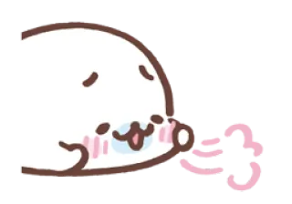 💝 foca, desenho animado, fofo, rosa, coração telegram sticker