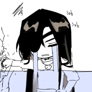 😭 sob sob плачущий, грустный, эмоциональный, аниме, манга, слезы whatsapp sticker