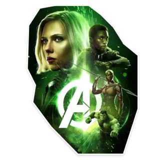 🎆 Avengers 어벤져스, 마블, 슈퍼히어로, 팀, 액션, 블랙 위도우, 블랙 팬서, 헐크 telegram sticker