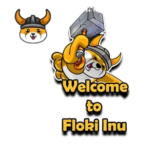 👋 Welcome to Floki Inu doge, mem, krypto, waluta, kreskówka, pies, floki inu telegram sticker