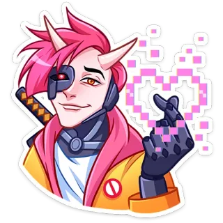 ❤️ อนิเมะ, ไซเบอร์พังก์, ตัวละคร, ดิจิทัลอาร์ต, สติกเกอร์ telegram sticker