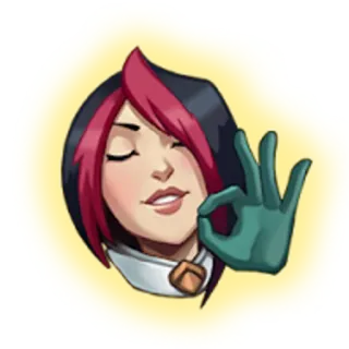 👌 sticker, okay, perfect, gesture, woman telegram sticker